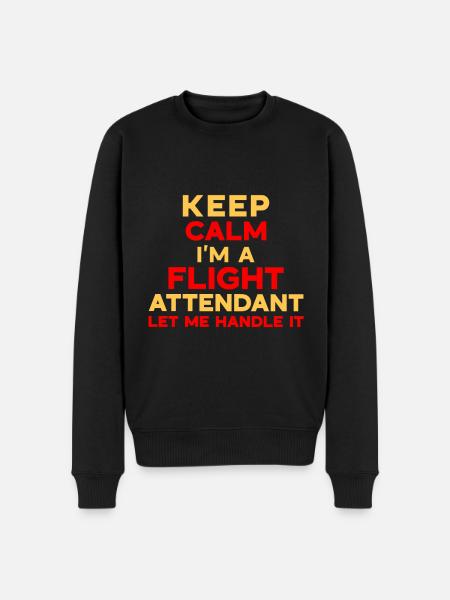 Flight Attendant Stewardess Cabin Crew - Men's Premium Organic Jumper - black