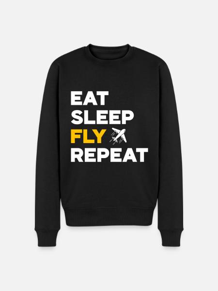 Flugbegleiter Stewardess Cabin Crew - Männer Premium Bio Pullover - Schwarz