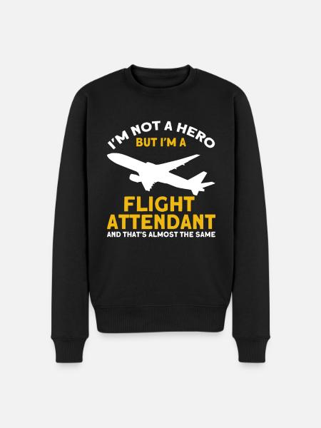 Flight Attendant Stewardess Cabin Crew - Men's Premium Organic Jumper - black
