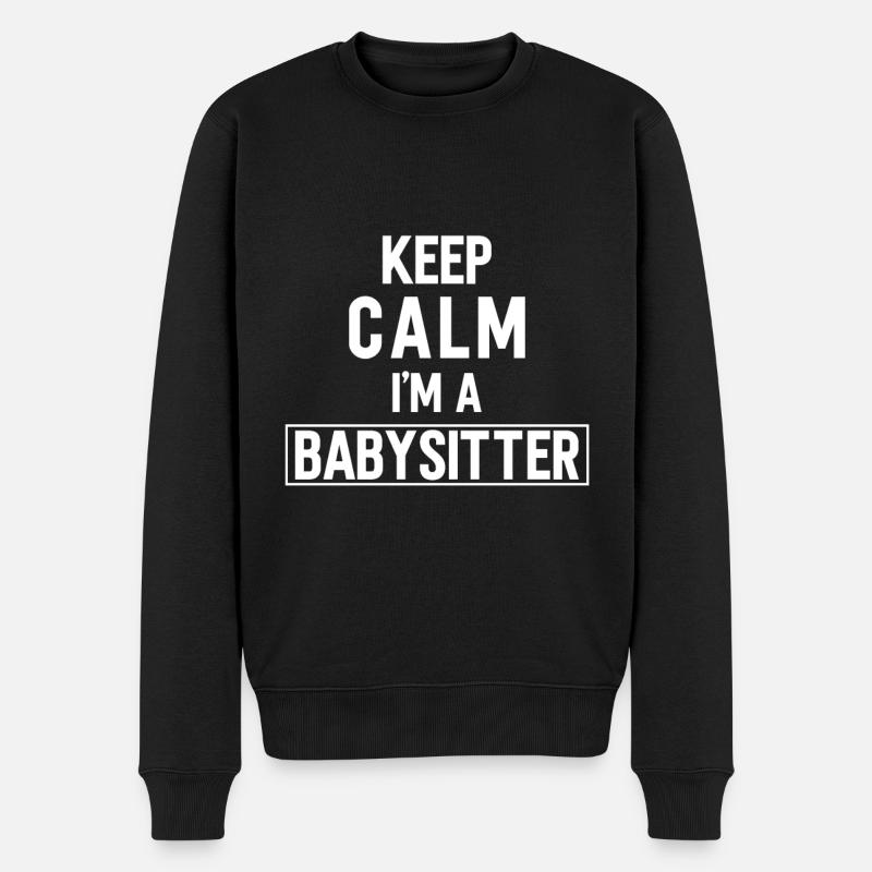 Babysitter Geschenk Babysitting Bester Babysitter - Männer Premium Bio Pullover - Schwarz