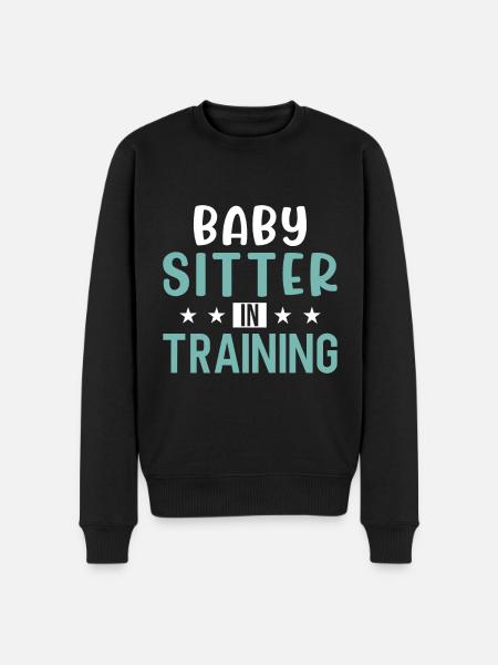 Babysitter Gift Babysitting Best Babysitter - Men's Premium Organic Jumper - black