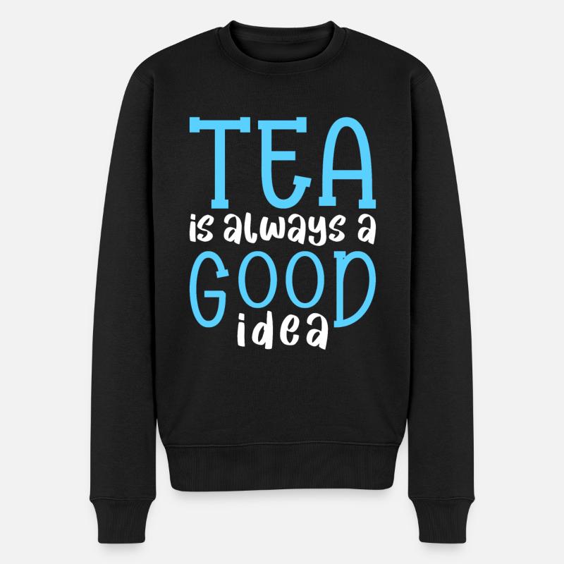 Tea Drinker Tea Lover Gift Tea - Men's Premium Organic Jumper - black