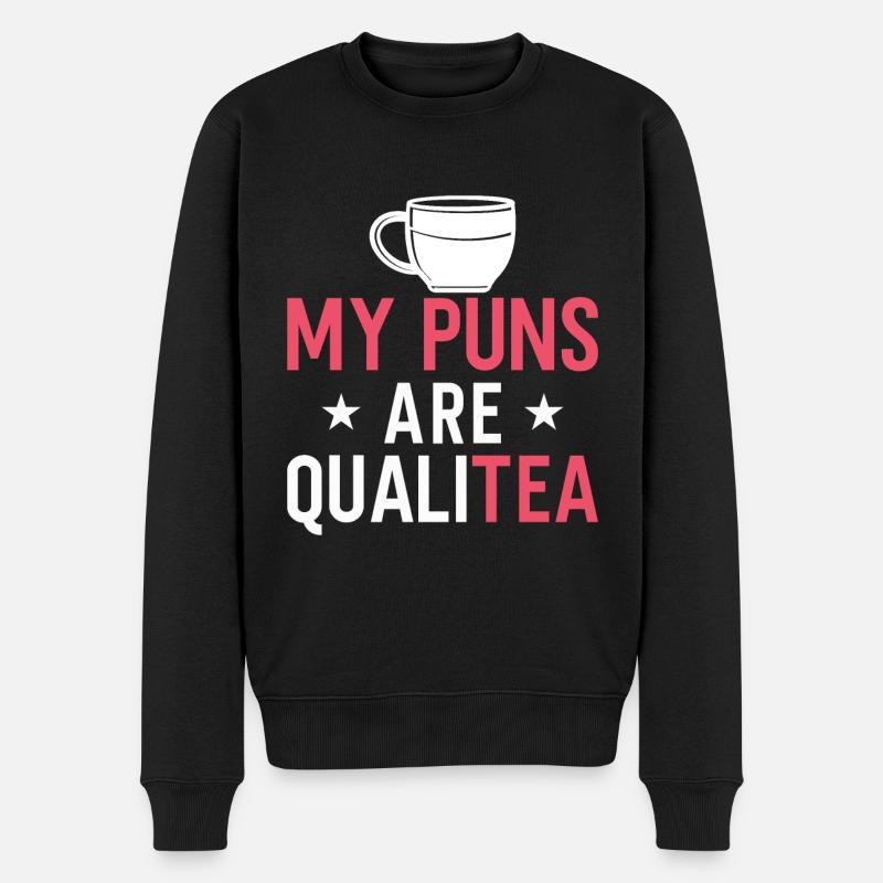 Teetrinker Teeliebhaber Geschenk Tee - Männer Premium Bio Pullover - Schwarz