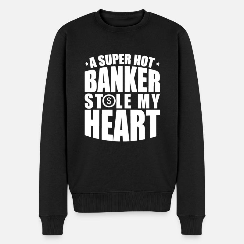 Banquier Banque Argent Banquier - Pull Premium bio Homme - noir