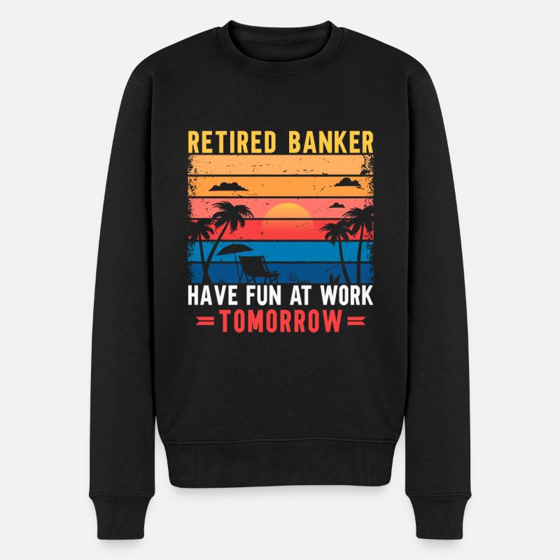 Banquier Banque Argent Banquier - Pull Premium bio Homme - noir