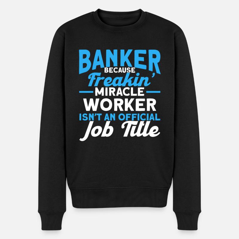 Banquier Banque Argent Banquier - Pull Premium bio Homme - noir