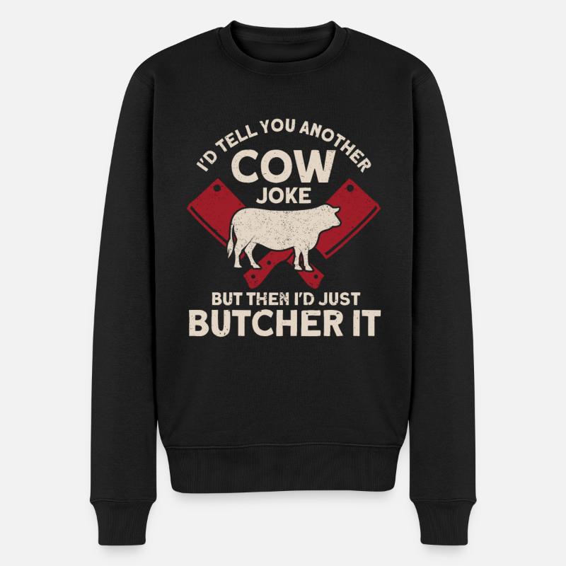 Metzger Geschenk Metzgerei Metzgermeister Metzger - Männer Premium Bio Pullover - Schwarz