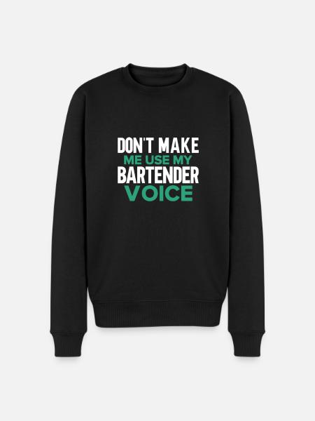 Bartender Gift Mixologist Saying Bar - Men's Premium Organic Jumper - black