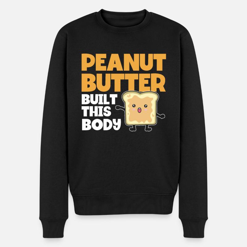Erdnussbutter Spruch Peanut Butter Lover Geschenk - Männer Premium Bio Pullover - Schwarz