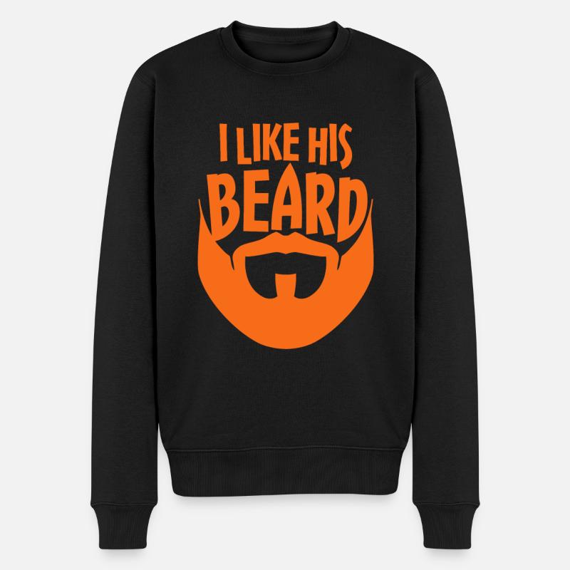 Bärte Spruch Lustiges Bartgeschenk Bart - Männer Premium Bio Pullover - Schwarz