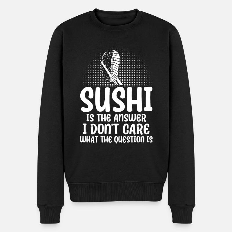 Sushi Geschenk Reis Süß Sushi - Männer Premium Bio Pullover - Schwarz