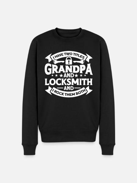 Locksmith Lock Picking Employee Locksmith - Men's Premium Organic Jumper - black