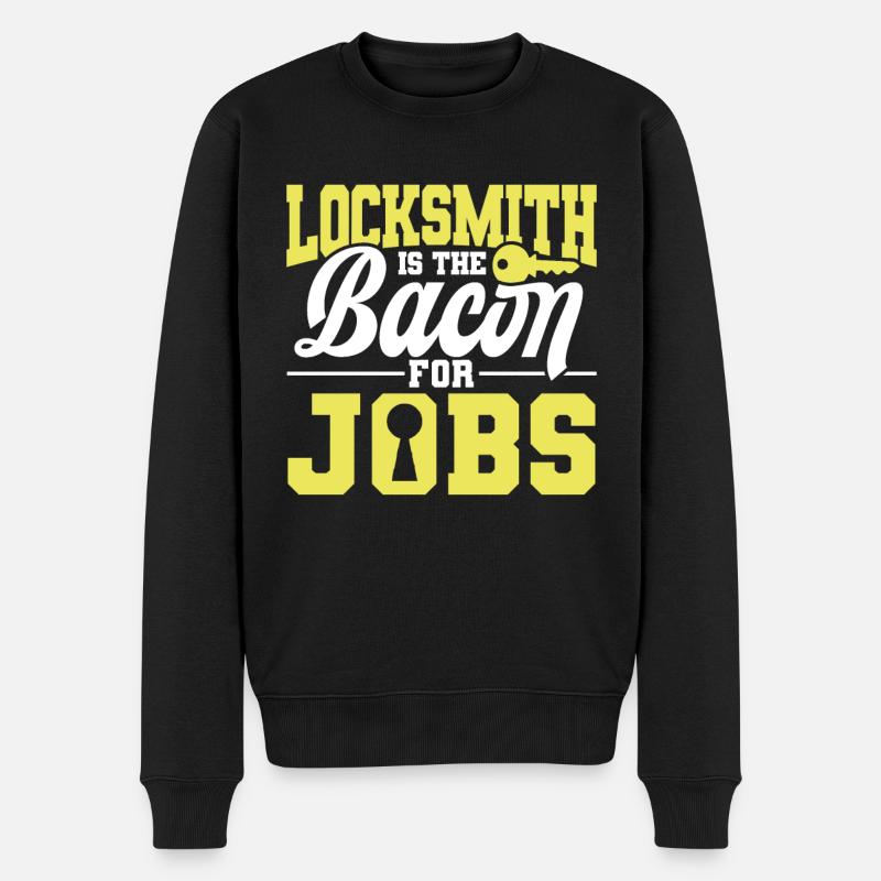 Schlosser Lock Picking Mitarbeiter Schlosserei - Männer Premium Bio Pullover - Schwarz
