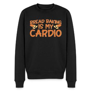 Bread Baking Gift Bakery Quote Baker - Men's Premium Organic Jumper - black - Front - Nico (187cm)