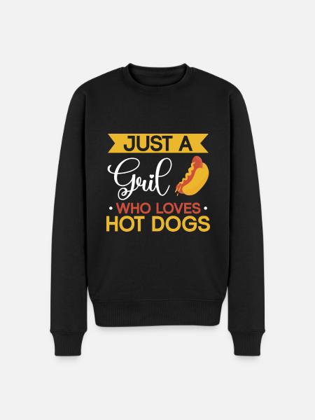 Hotdog Food Lover Hotdogs Food Hotdog Sælger - Økologisk premium-sweatshirt til mænd - sort