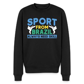 Capoeira Cadeau Brésil Arts Martiaux Capoeira - Pull Premium bio Homme - noir - Devant - Nico (187cm)