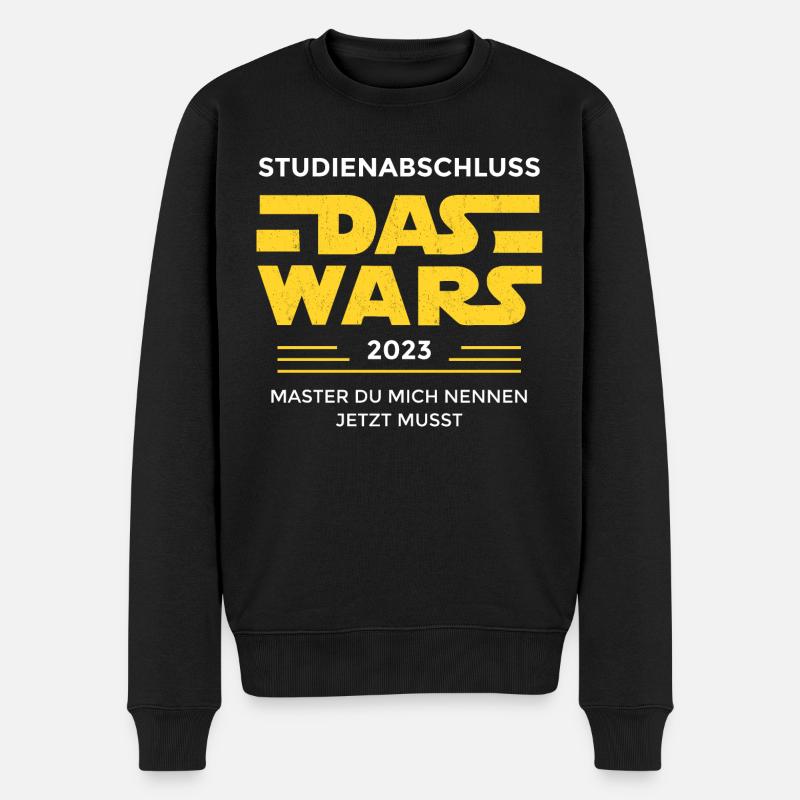 Studium Master Abschluss 2023 das wars Geschenk - Männer Premium Bio Pullover - Schwarz