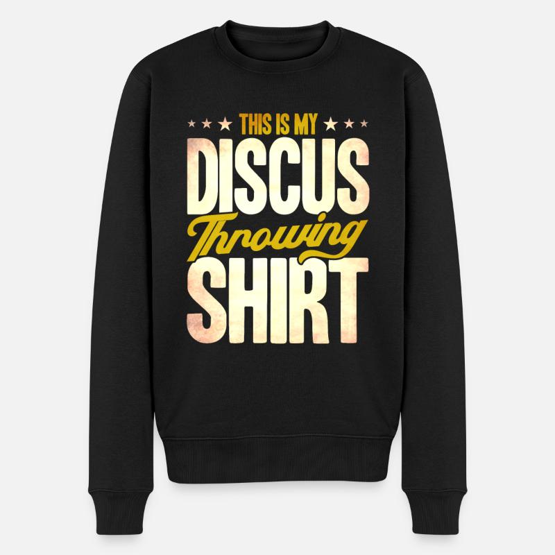 Diskuswerfen Diskuswerfer Geschenk - Männer Premium Bio Pullover - Schwarz