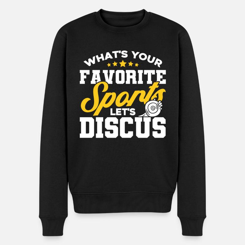 Diskuswerfen Diskuswerfer Geschenk - Männer Premium Bio Pullover - Schwarz