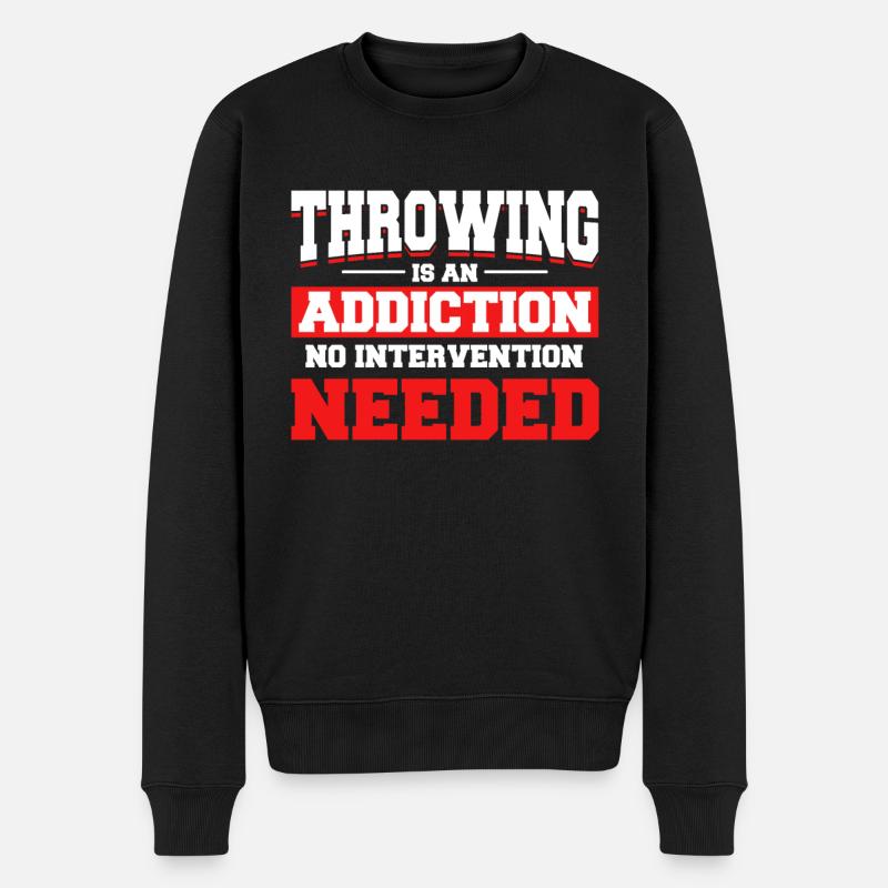 Diskuswerfen Diskuswerfer Geschenk - Männer Premium Bio Pullover - Schwarz