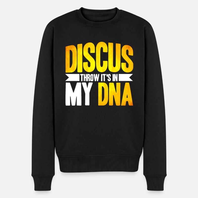 Diskuswerfen Diskuswerfer Geschenk - Männer Premium Bio Pullover - Schwarz