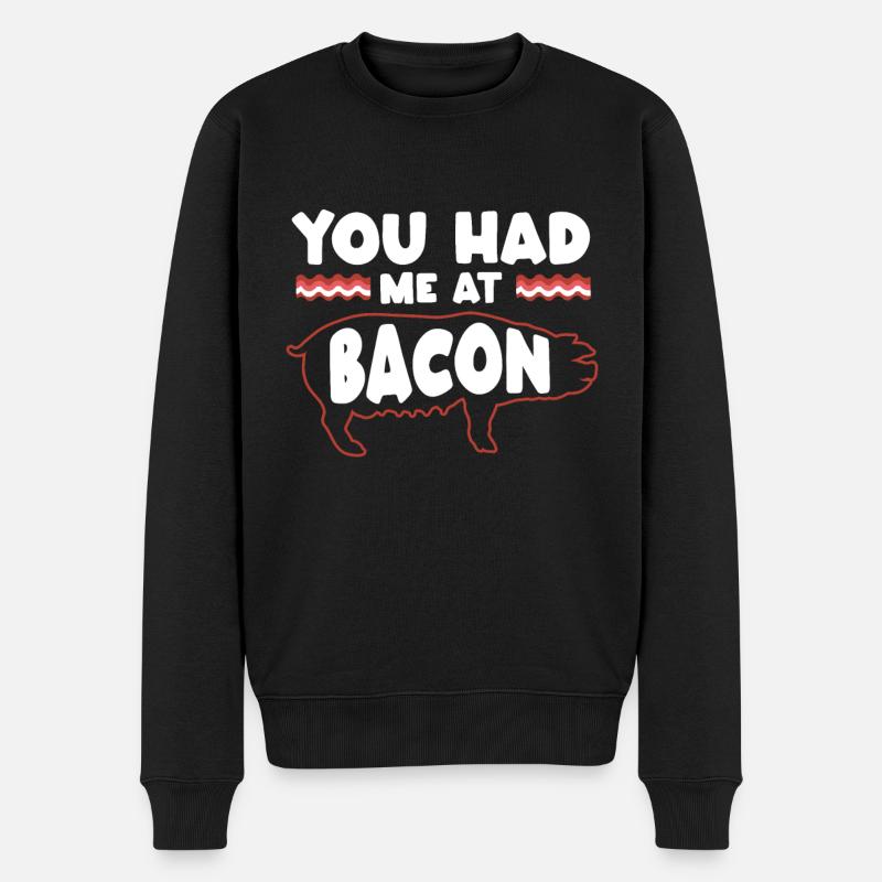 Tu m’as eu à Bacon - Pull Premium bio Homme - noir
