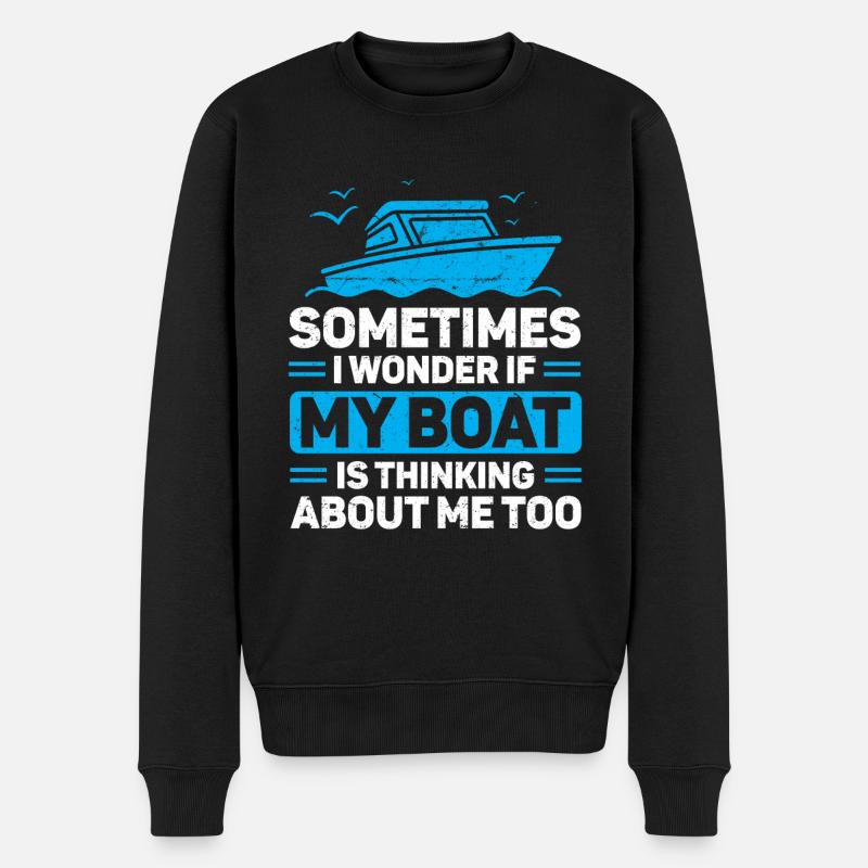 Pontoon Captain Bateau cadeau - Pull Premium bio Homme - noir