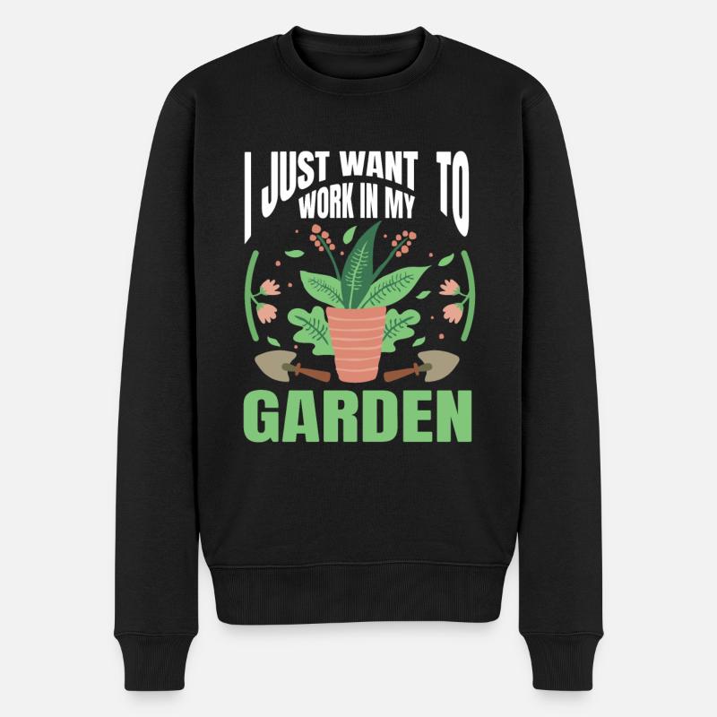 Jardinage végétal Jardinier Architecte paysagiste - Pull Premium bio Homme - noir