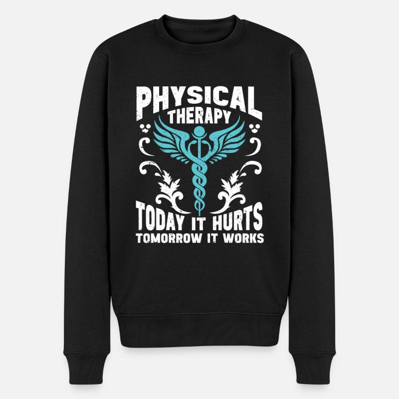 Physiotherapie Physiotherapeut Physio - Männer Premium Bio Pullover - Schwarz