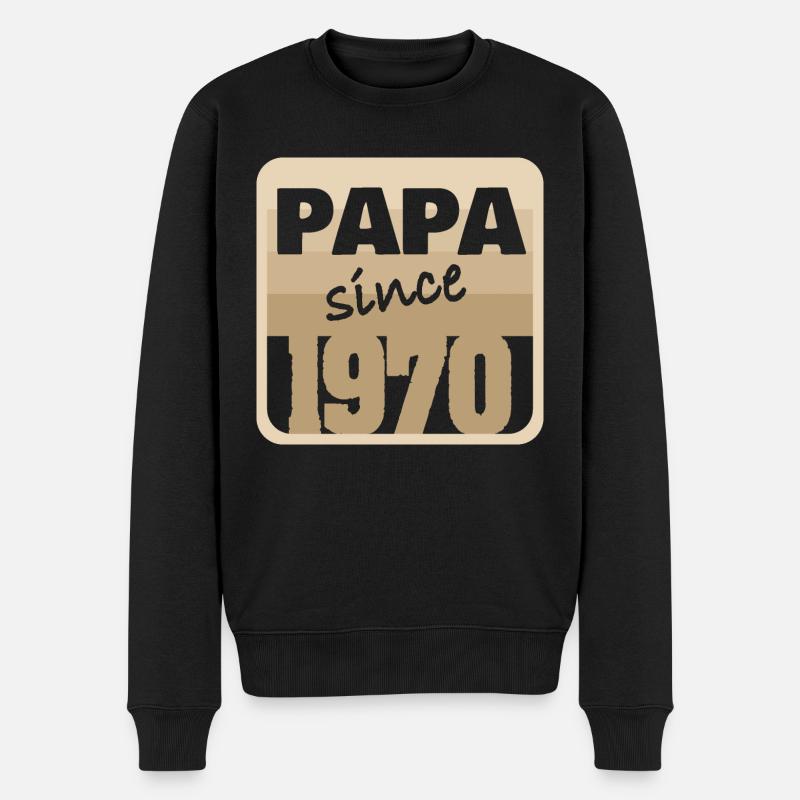 1970 1970 - Männer Premium Bio Pullover - Schwarz