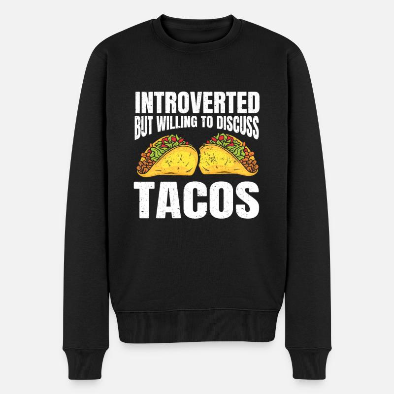 Introverted Gift Sarcastic Introverted - Men's Premium Organic Jumper - black