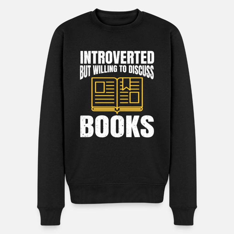 Cadeau Introverti Sarcastique Introverti - Pull Premium bio Homme - noir