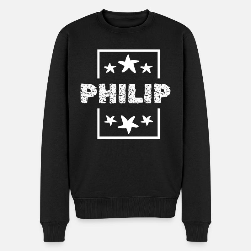 Gift for Philip - Men's Premium Organic Jumper - black