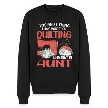 Quilten Geschenk Nähen Stricken Quilter - Männer Premium Bio Pullover - Schwarz - Vorne - Nico (187cm)
