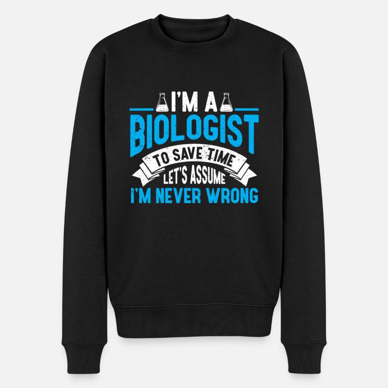 Biologie Geschenk Biologe - Männer Premium Bio Pullover - Schwarz