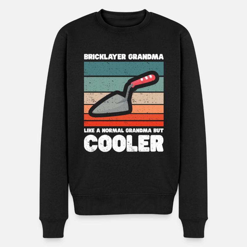 Maurer Geschenk Beruf Spruch Maurer - Männer Premium Bio Pullover - Schwarz