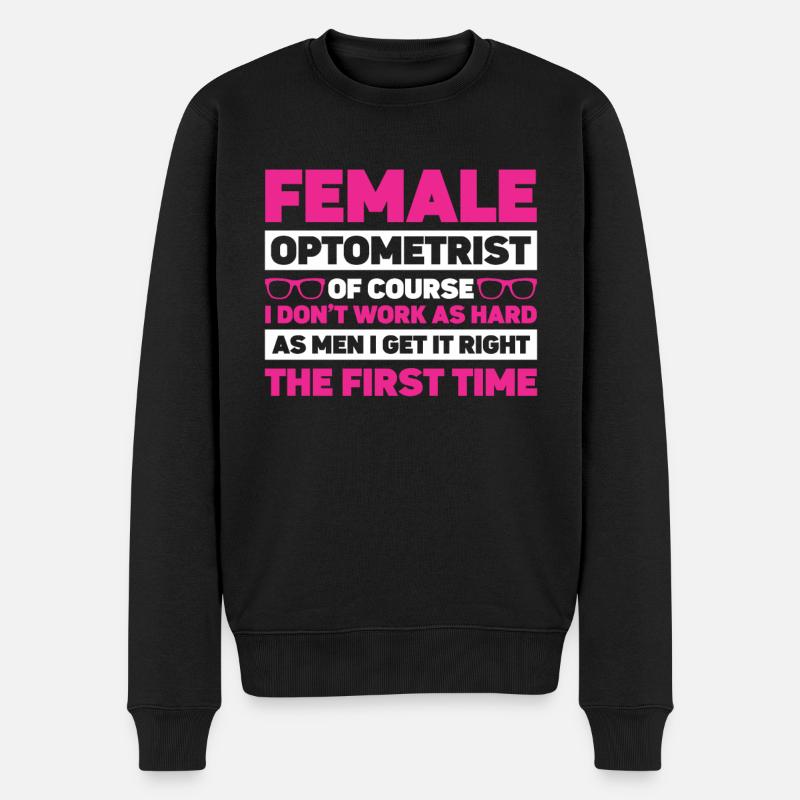 Opticien Gift Optometry - Pull Premium bio Homme - noir