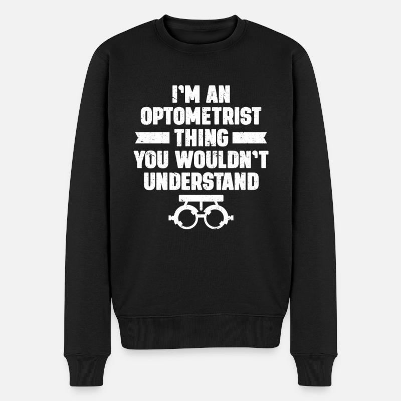 Optiker Geschenk Optometrie - Männer Premium Bio Pullover - Schwarz