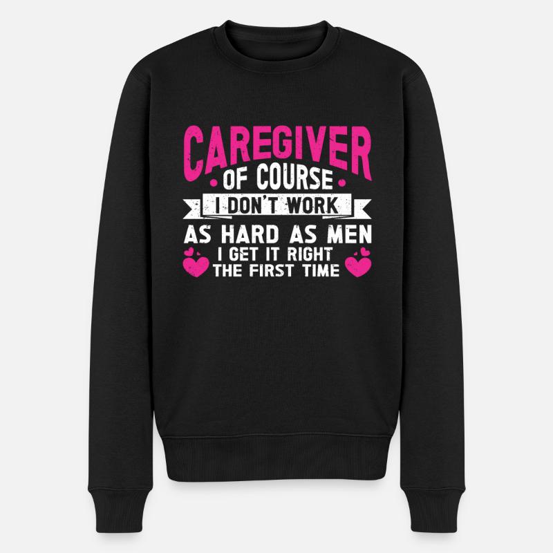 Pflegekraft Geschenk Krankenschwester - Männer Premium Bio Pullover - Schwarz