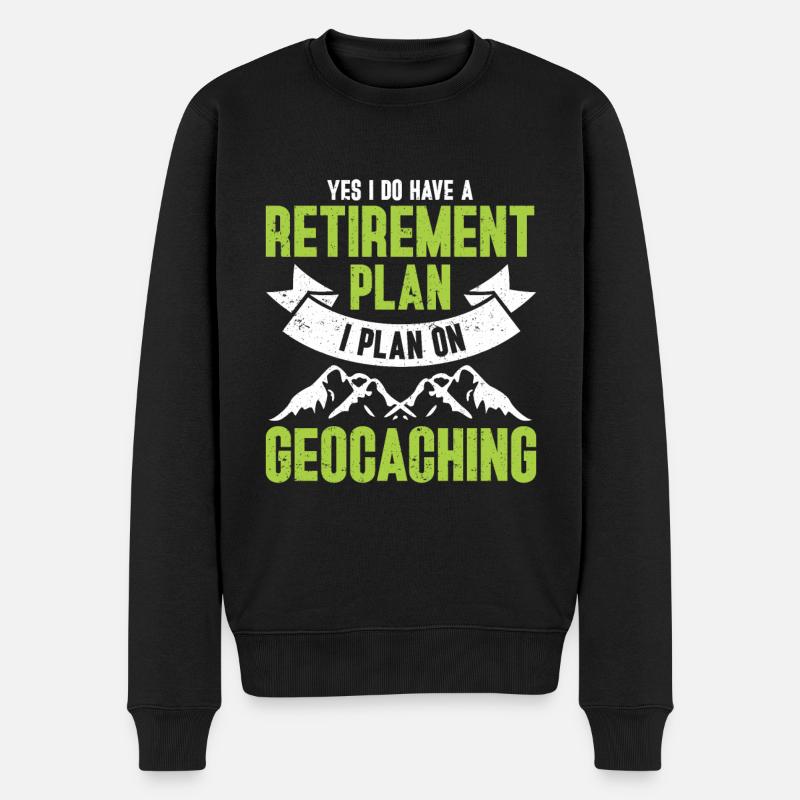 Geocaching Geschenk Geocacher Geocache - Männer Premium Bio Pullover - Schwarz