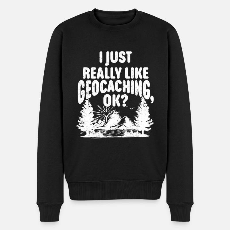 Cadeau Geocaching Geocacher Geocache - Pull Premium bio Homme - noir