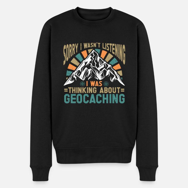 Cadeau Geocaching Geocacher Geocache - Pull Premium bio Homme - noir