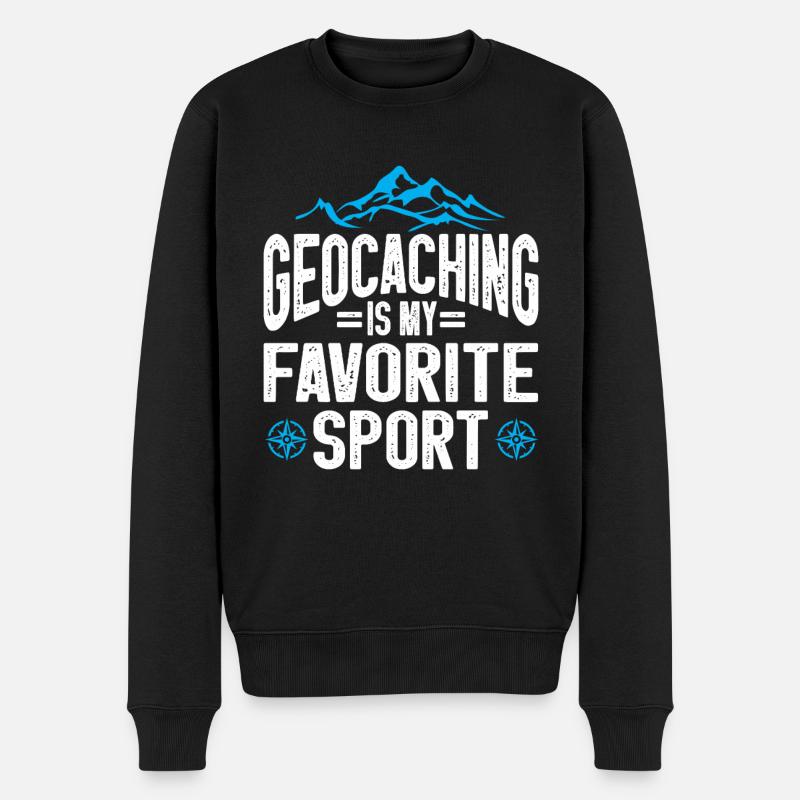 Geocaching Geschenk Geocacher Geocache - Männer Premium Bio Pullover - Schwarz