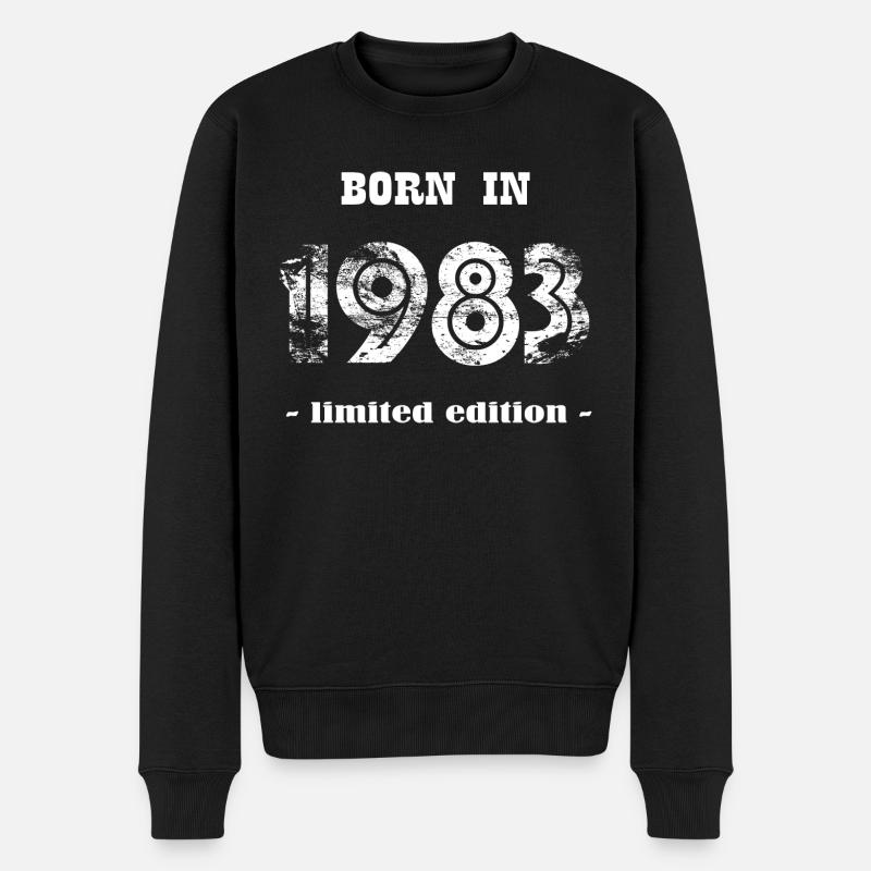 Né en 1983 - édition limitée - Pull Premium bio Homme - noir