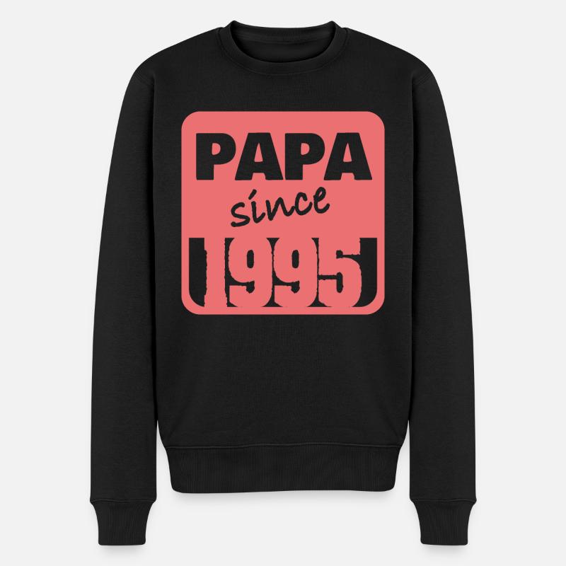 Vati 1995 - Männer Premium Bio Pullover - Schwarz