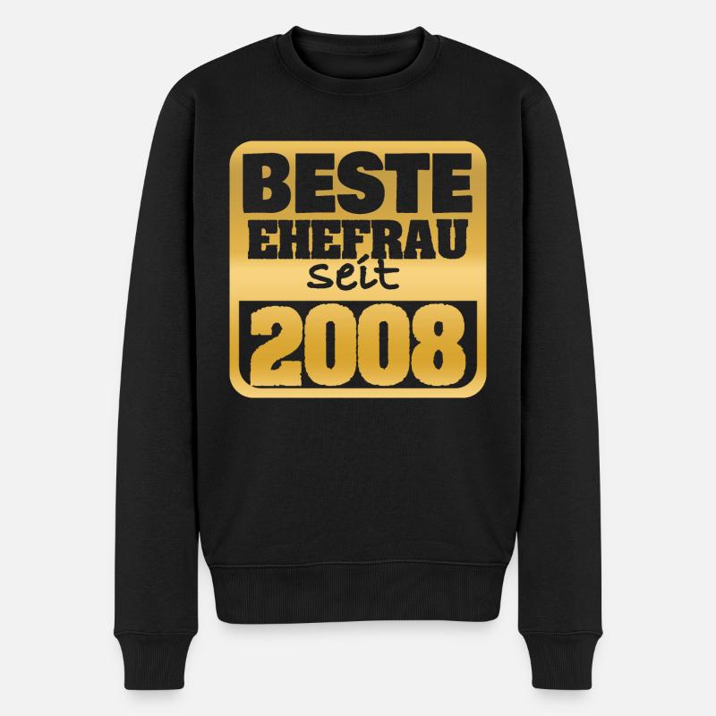 Hochzeit 2008 - Männer Premium Bio Pullover - Schwarz