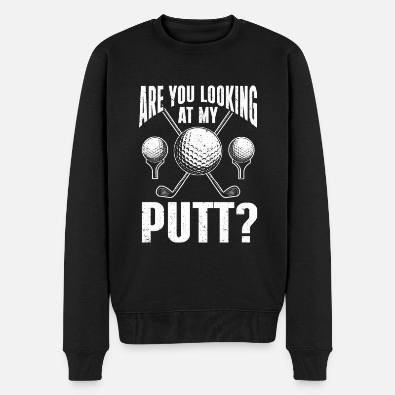 Golf Geschenk Für Golfer - Männer Premium Bio Pullover - Schwarz