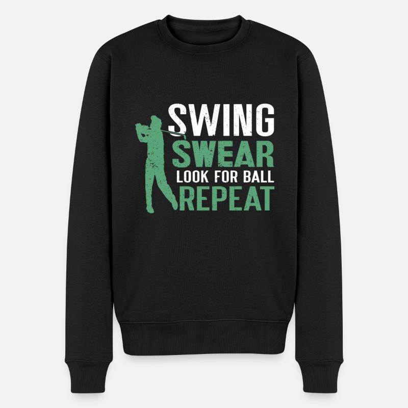 Golf Geschenk Für Golfer - Männer Premium Bio Pullover - Schwarz