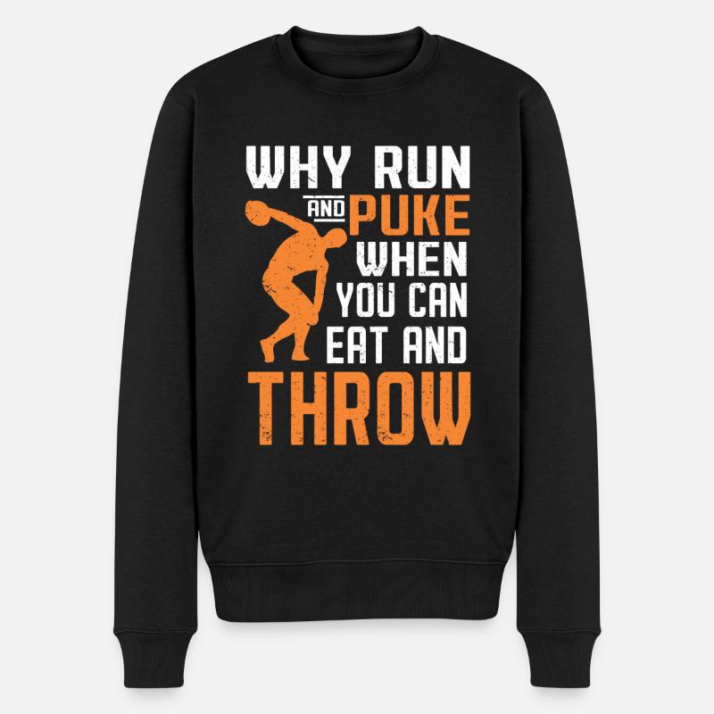Discus thrower Athletics Disc throw - Men's Premium Organic Jumper - black