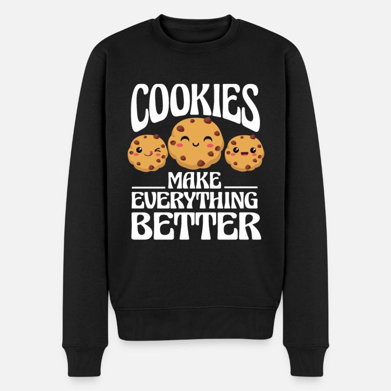 Biscuits Baking Christmas Cookie Baker - Men's Premium Organic Jumper - black
